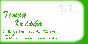 timea kripko business card